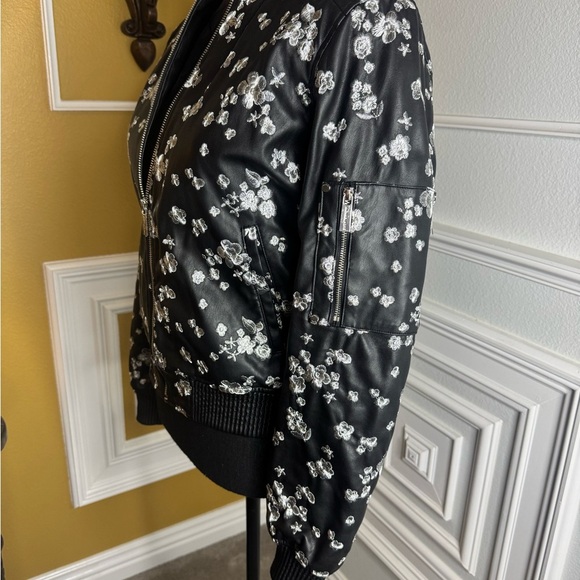 Michael Kors Sakura Embroidered Black Jacket - Picture 7 of 16